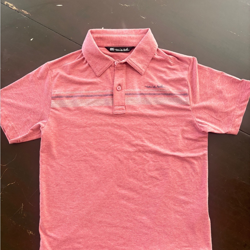 Travis Mathew Kids Polo in Coral/ Salmon